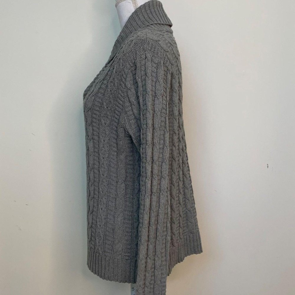 Jeanne Pierre SZ L 100% Cotton grey sweater womens - Picture 3 of 5